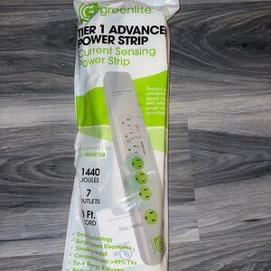 Greenlite 7-Outlet Advanced Power Strip, Energy Saving Surge Protection